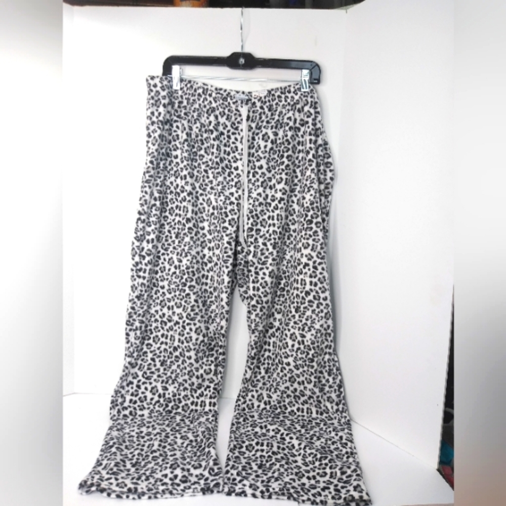 Women's XXL Cheetah Animal Print Fleece Sleep/Lounge Pants